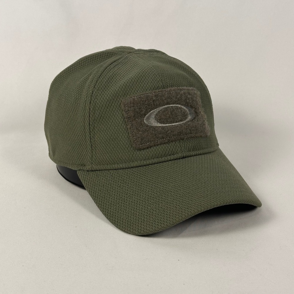 Oakley Tactical Patch Hat Mens L/XL Green O-Hydrolix Stretch Fit Cap